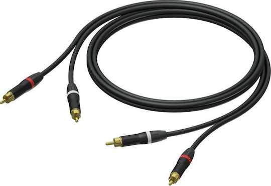 Procab Kabel 2x RCA-Stecker - 2x RCA-Stecker 1.5m 1KPPR045