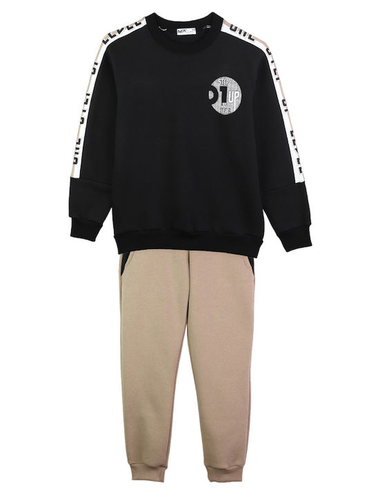 Nek Kids Wear Kids Sweatpants Set Black 2pcs