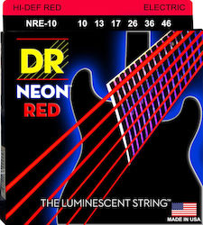 DR Neon Set of Electric Guitar Strings Nickel Plated Steel 10 - 46