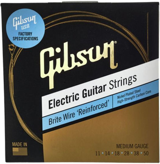 Gibson Einzel Stahl Saiten 11" Für E-Gitarre Brite Wire Verstärkt Medium