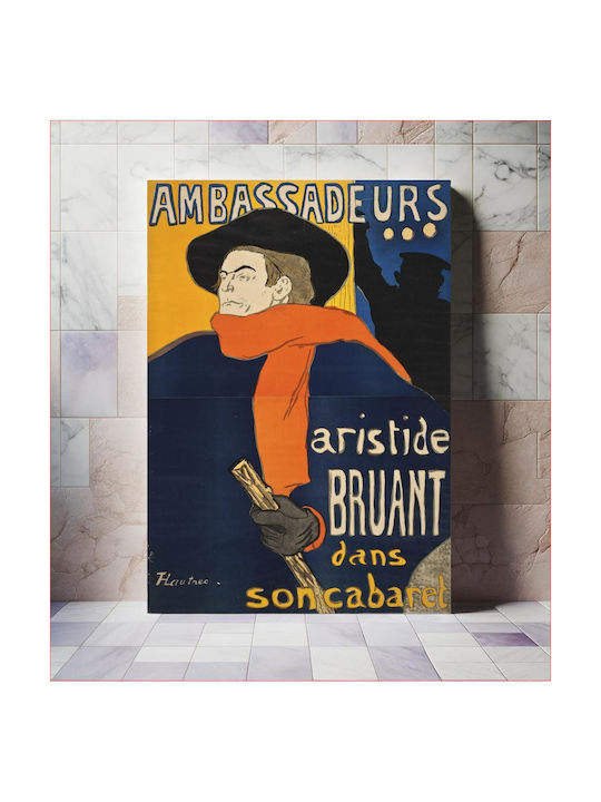 iLovePrints Ambassadeurs Aristide Bruant Painting on Canvas 20x30cm