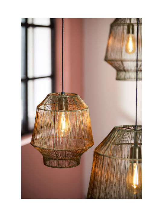 Light & Living Κρεμαστό Φωτιστικό Μπρούτζινο με Ντουί E27 37x46εκ.