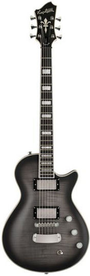 Hagstrom Ultra Max Cosmic Blackburst Електрическа Китара Единичен разрез Черен с Калъф