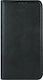 Smart Book Piele artificială / Silicon Negru (Moto G22)