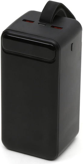 Platinet Power Bank 50000mAh 20W με 2 Θύρες USB-A και Θύρα USB-C Power Delivery / Quick Charge 3.0 Μαύρο