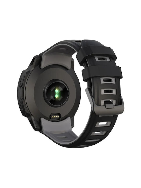 Armband Silikon Gray (Garmin Instinct 2X - Schwarz/Grau)