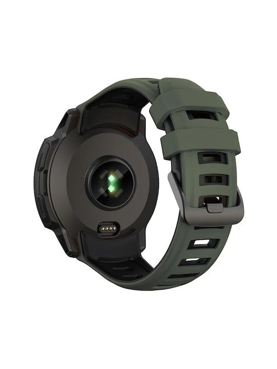 Armband Silikon Schwarz (Garmin Instinct 2X - Grün/ Schwarz)