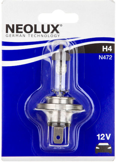 Neolux Lamps Car H4 / P43T Halogen 3200K Warm White 12V 60W 1pcs