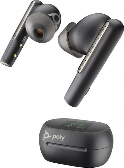 Poly Voyager Free 60+ UC In-ear Bluetooth Handsfree Earphones with Charging Case Black