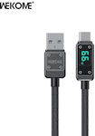 WK USB 2.0 Kabel USB-C männlich - USB-A Schwarz 1m (250771)