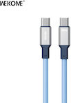 WK USB 2.0 Cablu USB-C bărbătesc - USB-C de sex masculin 100W Albastru 1.2m (WDC-17)