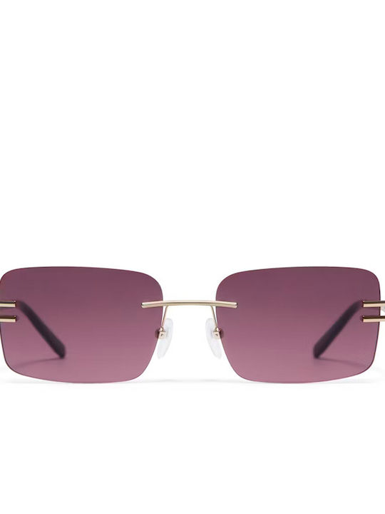 Gigi Barcelona Sunglasses with Gold Metal Frame and Purple Lens 6862/6