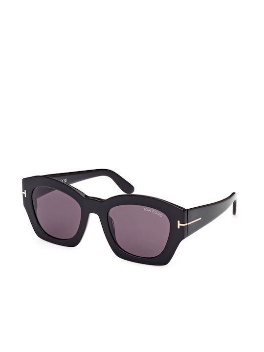 Tom Ford Women's Sunglasses with Black Plastic Frame and Gray Lens FT1083 01A