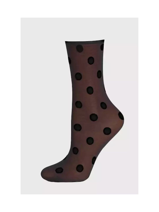 Marilyn Women's Socks Black Polka Dot