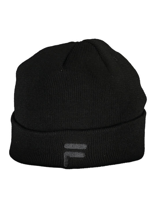 Fila Beanie Ανδρικός Σκούφος Πλεκτός σε Μαύρο χρώμα