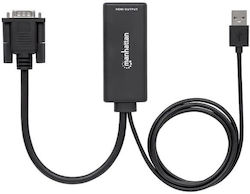 Manhattan 152426 HDMI Женски към USB-A / VGA 2x Мъжки
