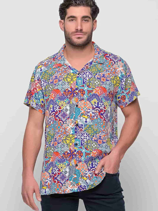 Camp Costa Men's Shirt Short Sleeve Floral Multicolour