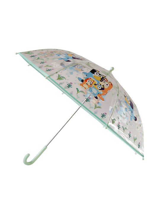 CyP Brands Kinder Regenschirm Gebogener Handgriff Durchsichtig mit Durchmesser 48cm.