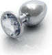 Shots Round Gem Πρωκτική Σφήνα Medium Διάφανη 8cm