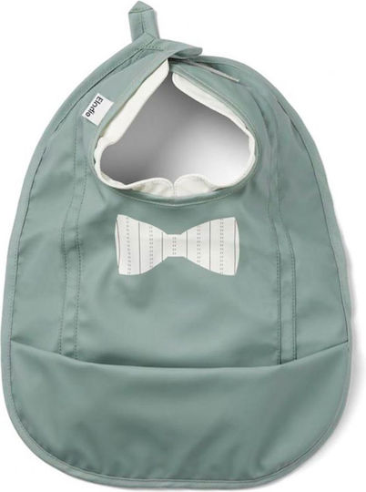Elodie Details Bib Fabric with Hoop & Loop Fastener & Pocket Pebble Green for 3 m+