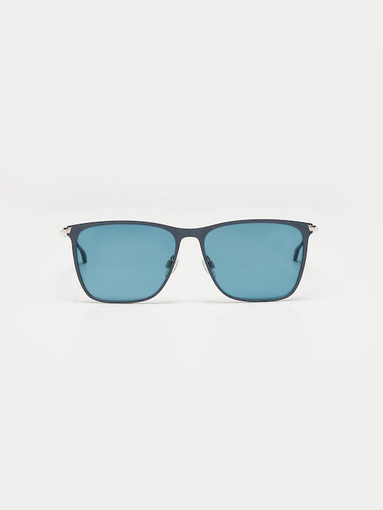 Cosselie Hyams Men's Sunglasses with Black Metallic Frame and Light Blue Polarized Lenses