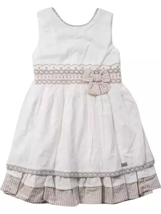 Children's Dress Sleeveless White-beige