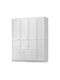 Vier Türen Kleiderschrank Emily White 140x50x210cm