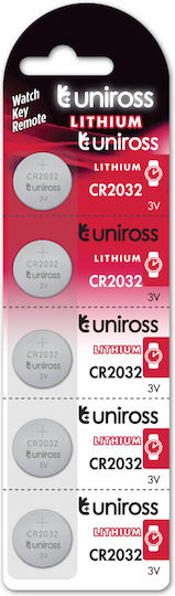 Uniross Batterien Lithium für Uhren CR2032 3V 5Stück