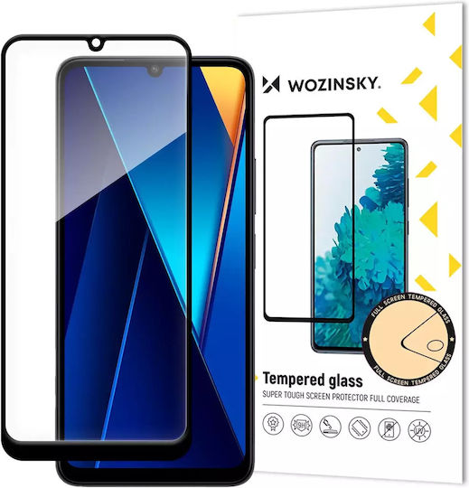 Hurtel Full Glue Full Face Tempered Glass Μαύρο (Xiaomi POCO C65, Redmi 13C)