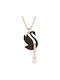 Swarovski Swan Halskette Vergoldet