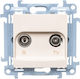 Kontakt-Simon TV and Radio Antenna Socket Terminal in Beige color WC-AKXXXXX-01-41XX