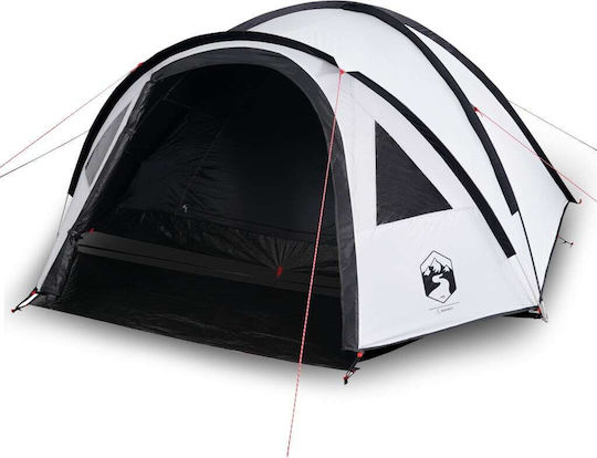 vidaXL Summer Camping Tent Igloo White with Double Cloth for 4 People 200x250x122cm