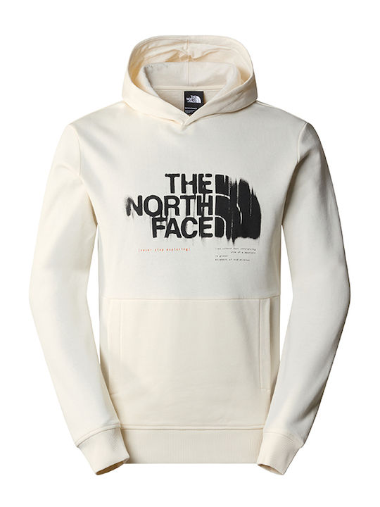 The North Face Graphic Hanorac pentru bărbați cu glugă și buzunare Off White