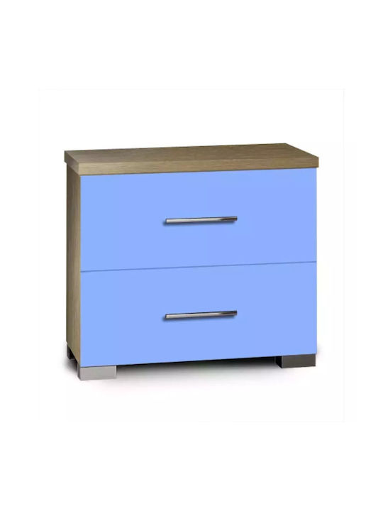 Wooden Kids Bedside Table Light Blue 52x46x35cm