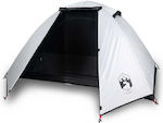 vidaXL Camping Tent Tunnel White with Double Fabric for 2 People 224x248x118cm