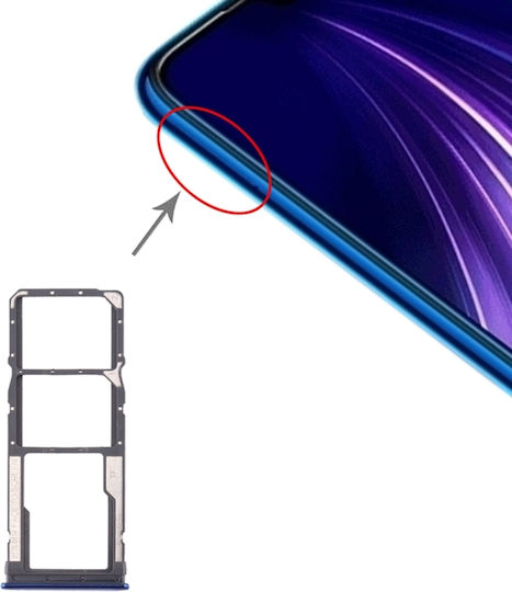 Sim-Kartenhalterung Blau für Xiaomi Redmi Note 8