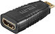 Microconnect Конвертор HDMI женски към mini HDMI мъжки Черен 1бр HDM19F19MC