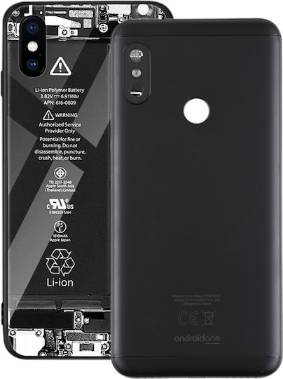 Καπάκι Μπαταρίας Μαύρο για Xiaomi Redmi 6 Pro