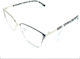 Rebecca Blu Rj01 Damen Metallisches Brillengestell Katzenauge Silber RB7595 RJ01