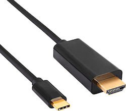 Akyga AK-AV-18 HDMI-Stecker - USB-C-Stecker 1,8 m Schwarz Akyga AK-AV-18 HDMI-Stecker - USB-C-Stecker 1,8 m Schwarz