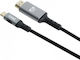 Yenkee HDMI-Kabel 2.0 Premium High Speed 4K 60Hz HDR Länge HDMI-Stecker - USB-C-Stecker 1,5m Schwarz