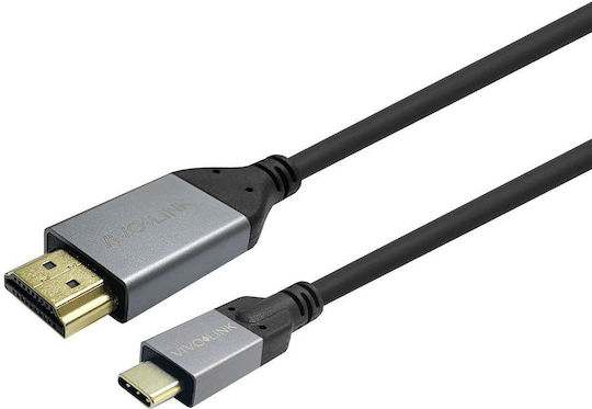 Vivolink Кабел HDMI Мъжки - USB-C Мъжки 7.5м Черен