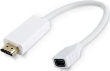 Microconnect Μετατροπέας HDMI male σε mini DisplayPort female Λευκό 1τμχ