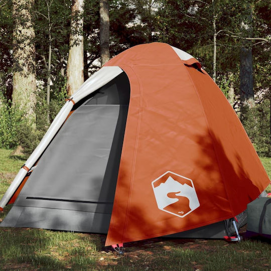 vidaXL Καλοκαιρινή Σκηνή Camping Κόκκινη με Διπλό Πανί για 2 Άτομα 254x135x112εκ.