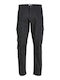 Trousers Cargo Elastic in Loose Fit Black