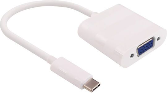 Microconnect Converter USB-C male to VGA female White 1pcs USB3.1CVGAW