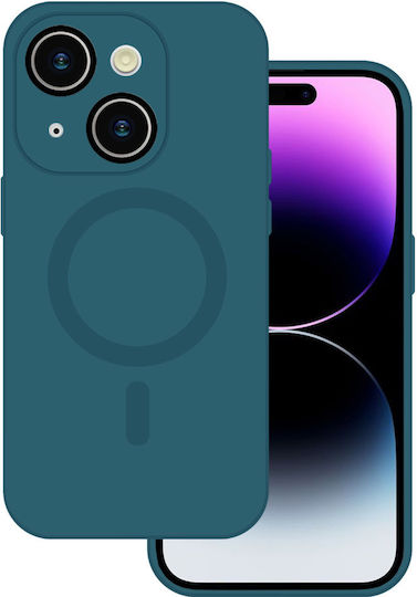 Tel Protect Magsilicone Umschlag Rückseite Silikon Blau (iPhone 15 Plus / 16 Plus)
