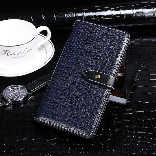 10 5g Idewei Crocodile Texture Horizontal Book Δερμάτινο Μπλε (TCL 10 5G (idewei))