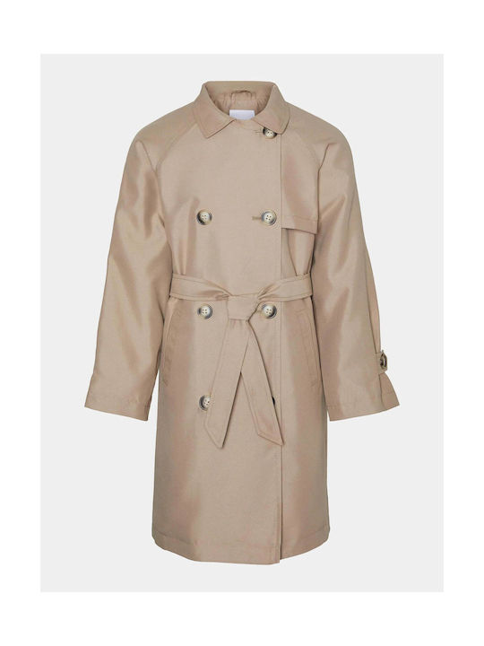 Vero Moda Kids Trench Coat Silver Mink