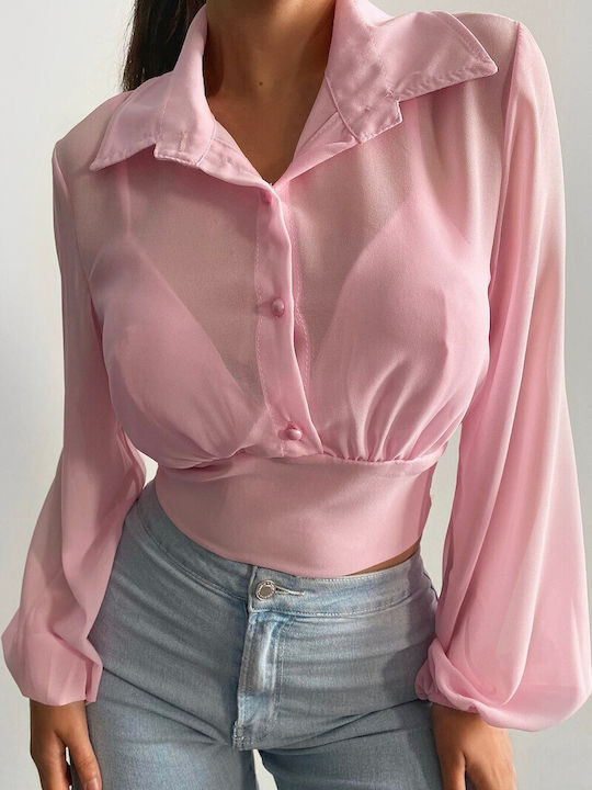 DOT Women's Long Sleeve Shirt Pink